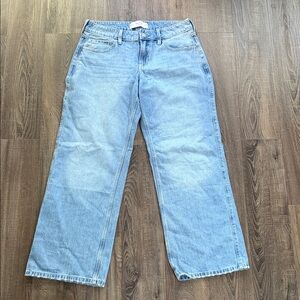 Hollister Light Blue Low Rise Baggy Jeans
